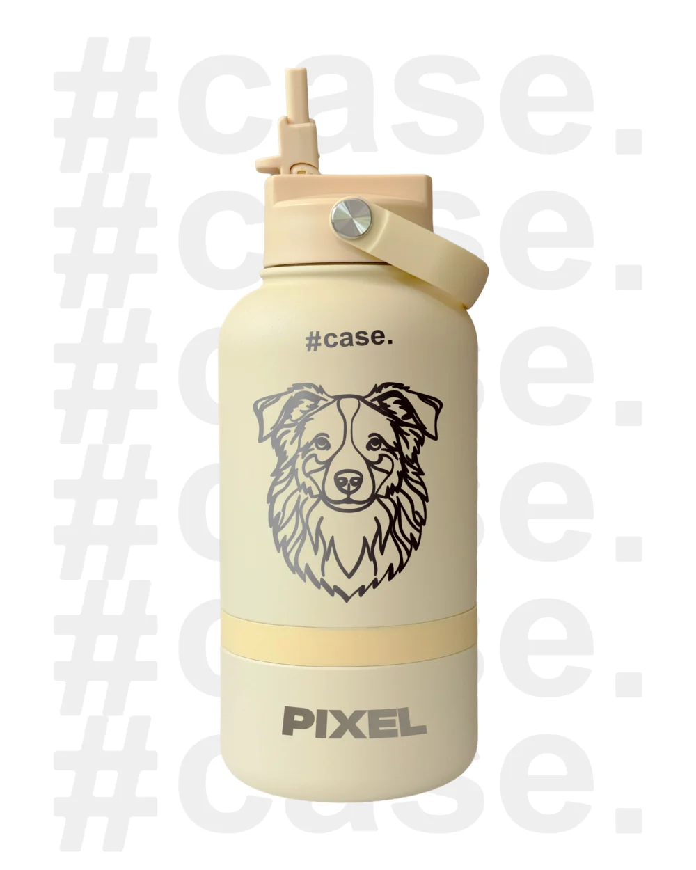 #case PawCup Pro 🐾 - vanilla yellow színű ezüst mintával